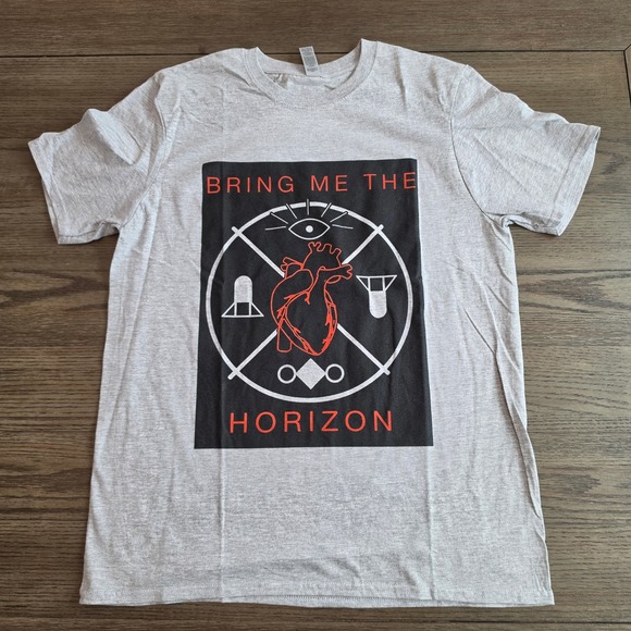 Gildan Other - Bring Me The Horizon Band Tee Grey Heart Graphic Shirt Large NWOT